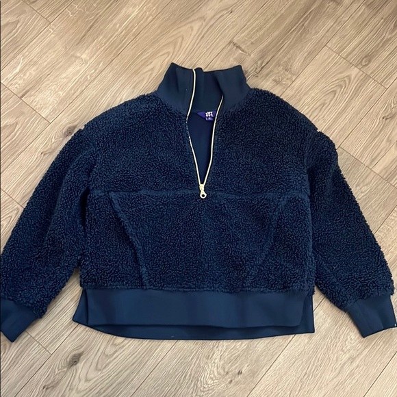 JoyLab Sweaters Joy Lab Dark Blue Quarter Zip Sherpa Poshmark